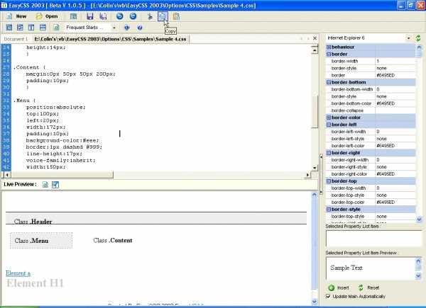 EasyCSS 2003