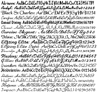 Script & Calligraphy Fonts
