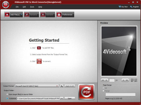 4Videosoft PDF To Word Converter
