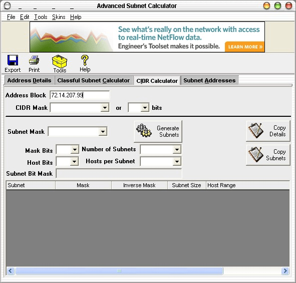 Advanced Subnet Calculator