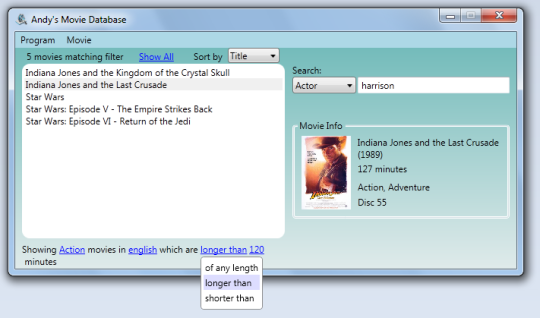 Andy's Movie Database