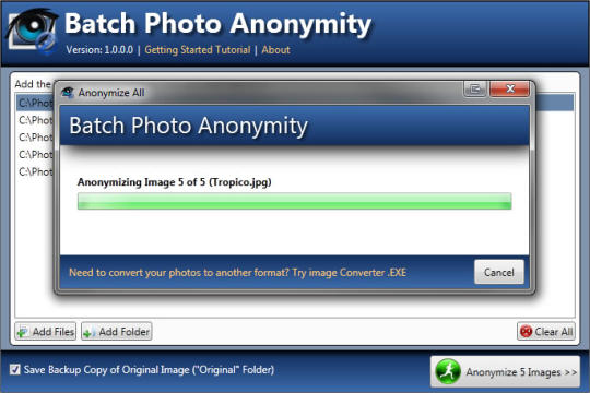 Batch Photo Anonymity
