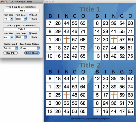 Custom Bingo Sheets