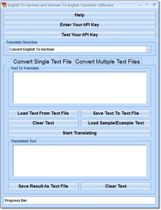 English To German and German To English Converter Software