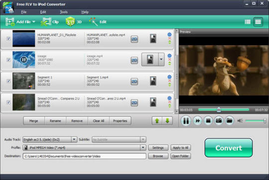 Free FLV to iPod Converter