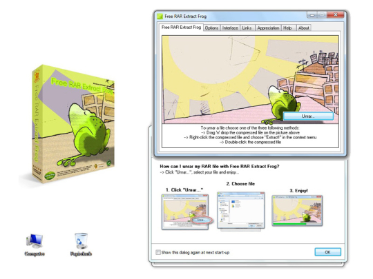 Free RAR Extract Frog