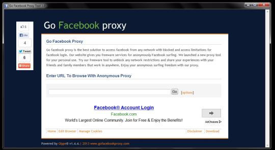 Go Facebok Proxy