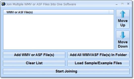 Join Multiple WMV or ASF Files Into One Software