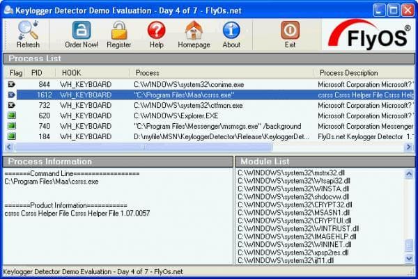 Keylogger Detector