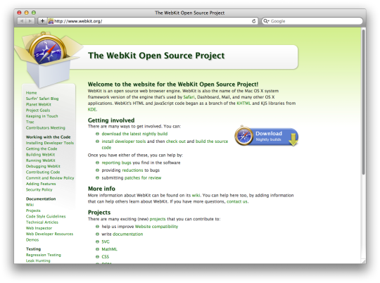 Leopard WebKit