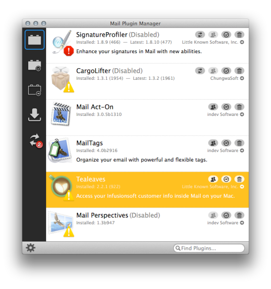Mail Plugin Manager