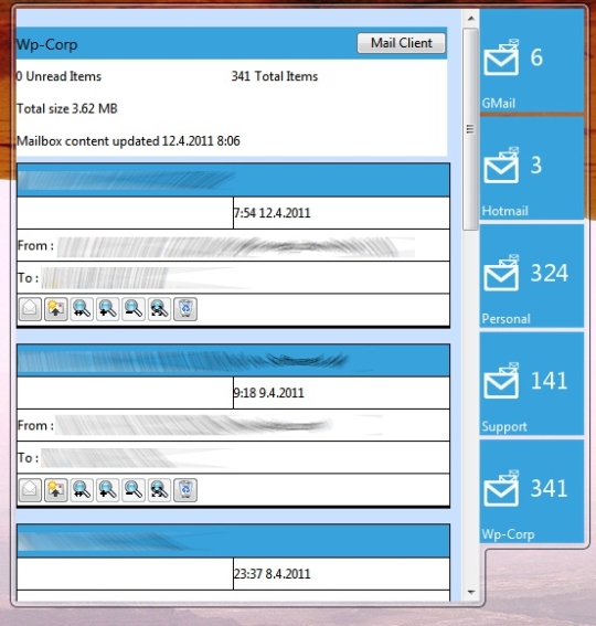 Mail Preview Gadget