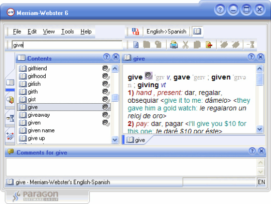 Merriam-Webster English-Spanish Dictionary