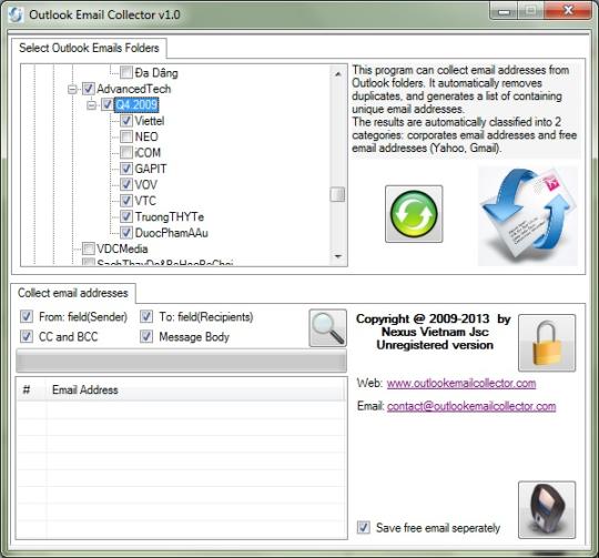 Outlook Email Collector