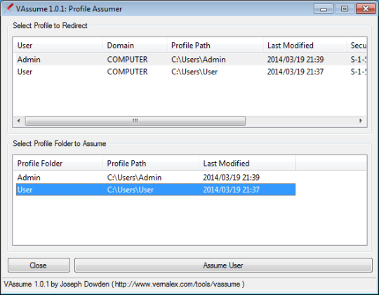 VAssume - Profile Assumer