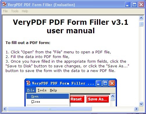 VeryPDF PDF Form Filler