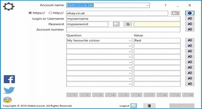 WebAccount Password Manager