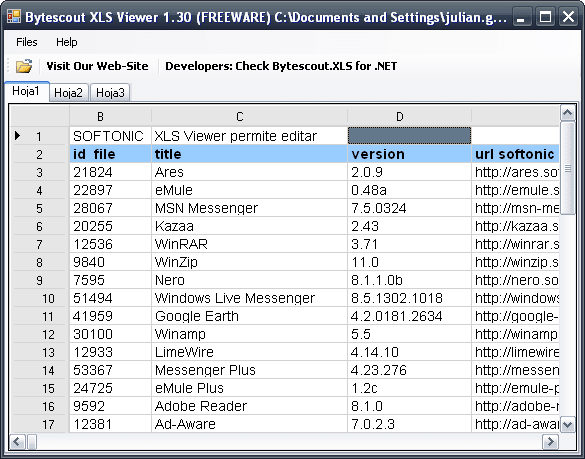 XLS Viewer
